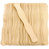50 Sticks, 8 Inch Jumbo Wavy Craft Sticks for Fan Handles, Wedding Fans, Kids Crafts, DIY Auction Paddles, Natural Wood Popsicle