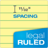 Ampad Perforated Pad, Size 8-1/2 x 11-3/4, Canary Yellow Paper, Legal Ruling, 50 Sheets Per Pad (20-260), 50 Count (Pack of 12)