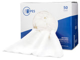 Microfiber Rags in A Box (50 Count) Mwipes 10inch x 12inch Reusable Wipes for Cleaning Edgeless Terry Towels, Shop Rags, Wash, D