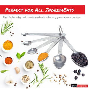 Amco Professional Performance Measuring Spoons, Set of 6
