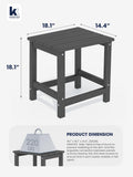 KINGYES Adirondack Outdoor Side Table, Gray