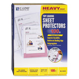 CLine 62023 Heavyweight Polypropylene Sheet Protector, Clear, 2Inch, 11 x 8 1/2, 100/Box