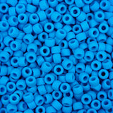 AUREHEN 300PCs Silicone Pony Beads for Hair Braiding, Deep Aquamarine Colors 6 * 9mm Soft Kandi Foca Beads for Bracelet Making, 