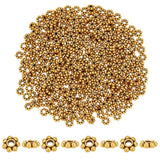 PH PandaHall 300pcs Tibetan Flower Spacer Beads, 6mm Antique Golden Alloy Daisy Beads Snowflake Loose Beads Jewelry Spacers for 