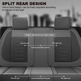 ASLONG 5PCS Angel Wings Front and Back Car Seat Covers Auto Interior Accessories with Water Proof Nappa Leather for Cars SUV Pic