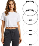 Squishy 4 Pcs Crop Tuck Waist Band Women,Elastic Band For Tshirt.Hidden Belt For Shirt Tuck In, Tucking Belt For Shirt And Waist