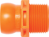 LocLine 61505 Coolant Hose Component, Acetal Copolymer, Connector, 3/4 NPT, 3/4 Hose ID (Pack of 4)