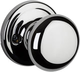 Kwikset Hancock Dummy Doorknob, Single Sided Handle for Closets, French Double Doors, and Pantry, Polished Chrome Non-Turning In