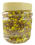 Eshoppee 8/0 3Mm Glass Seed Beads, Yellow Mix, 200 Gm (6000 Beads)