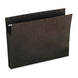 Universal 14160 Hanging Box Bottom File Pockets, 11 Point Stock, Letter, Standard Green, 10/Box