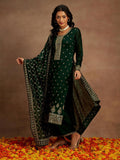 Libas Women'S Silk Blend Kurta Sets (48058_Bottle Green Green M