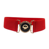 Redhorns Elastic Fabric Waist Belt For Women Dresses Round Shaped Design Stretchy Ladies Belt For Saree Girls Jeans Free Size 