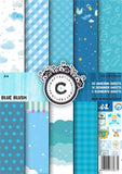 Craftastique Blue Blush Scrapbooking Paperpack (20 Sheets | 250 Gsm) (A4) | Decorative Pattern Paper For Art And Craft Diy Greet