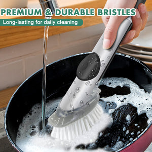 4 Pack Dish Brush Refills, Dish Brush Replacement Head for OXO Steel Soap Dispensing Dish Brush