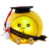 WEWILL Light Up Graduation Gold Coin Stuffed Animal - Plush Toy with Cap, Diploma & Sash, Class of 2025 Graduation Gift, Inspira