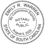 MaxMark Round Notary Pre-Inked Stamp for State of South Carolina