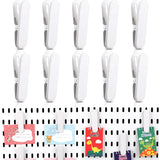 Fulmoon 10 Pcs Pegboard Accessories Clips Pegboard Clips Metal Attachment for Crafts Living Room Kitchen Bathroom Office Wall Or