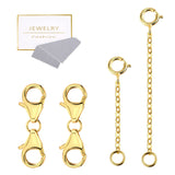 925 Sterling Silver Double Lobster Clasp and Necklace Extender Gold Plated Double Lobster Clasps Connector Bracelet Necklace Ext
