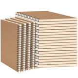 Epakh 22 Pack A5 Spiral Notebook with Kraft Cover, Back to School Hardcover Spiral Journal Notebook 5.5 x 8.3 Inch, First Day of