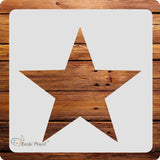 Kachi Pencil Star Stencil for Craft Painting, Scrapbooking |, Size 6x6 inch Reusable Stencils for Painting on Wall, Fabric, Wood