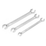 Great Neck FNW3M 3-Piece Metric Flare Nut Wrench Set, Open Heads For Fastening Nuts to Tubing, Grips Soft-Metaled Fasteners With