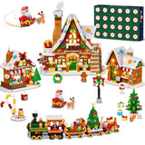 INSOON Advent Calendar 2025 Gingerbread House Mini Building Set with Light, 24 Days Countdown Christmas Village Building Blocks 