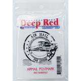 Deep Red Stamps Airmail Postmark Rubber Cling Stamp 2 x 2 inches