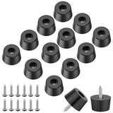 smseace 40Pieces Rubber Feet for Cutting Board with Stainless Steel Washer and Screws, 13/16 inch W x 3/8 inch H Non Slip Rubber