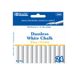 BAZIC White Chalk, Standard Size Blackboard Chalkboard Chalks, Great Game Activity for Kids, Art Teacher Office School Home (24/