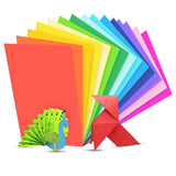 HRBS 50 Pieces A4 Color Paper Handmade Origami Embossed Multi Color Paper Thin Scrapbook Paper 10 Colors Sent at Random