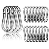 EPHECH 20PCS 4 Heavy Duty Spring Snap Hook, M10 3/8 Galvanized Steel Snap Hook Carabiner Quick Link Carabiner Clip, 500LBS Holdi