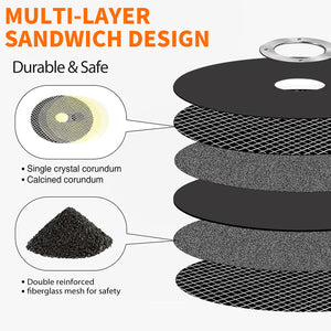 SI FANG 2 Inch Die Grinder Cut-Off Wheel and 3/8in Arbor Hole 1/4in Stem Mounting Mandrel Holder Accessories, for Air Grinders D