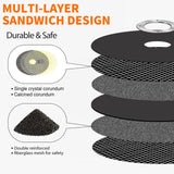 SI FANG 2 Inch Die Grinder Cut-Off Wheel and 3/8in Arbor Hole 1/4in Stem Mounting Mandrel Holder Accessories, for Air Grinders D