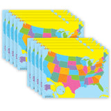 10 PACK PosterMat Pals, Space Savers, 13 x 9.5, Smart Poly, US Map 95303