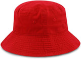 Ghanim Red Unisex Bucket Cap, Regular Fit, All Seasons, Solid Color, Free Size, Adjustable, Lightweight, Hand Wash Only
