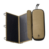 NESTOUT Portable Solar Panel, USB-C and USB-A Ports, 14W Solar Charger for Camping, Water Repellent Ripstop Nylon, Foldable Comp