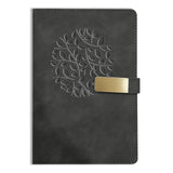 Brown Cloud Black Velvet Finish Self Design Leather Cover Notebook/Diary Ruled For Personal/Corporate Gift(Nb Blk Vlvt F 01)(Pac