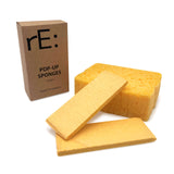 rE: REKURATOR EcoFriendly PopUp Sponges 100% Vegetable Cellulose, PlasticFree, Biodegradable, MultiPurpose for Dishes, Kit