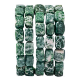 Natural Large African Jade Cube Stone Beads 8x11mm 38cm/str Loose Semi Gemstone Stone Square Beads for Making Bracelets Necklace