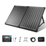 ACOPOWER 100Watt 12 Volt Portable Solar Panel with Waterproof 20A Charger Controller,20ft Extension Cable, SAE Adapter Anderson 