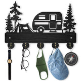 MAYJOYDIY Camping Wall Mount Coat Rack 11.8 8inch Wooden Camping Car Key Holder for Wall Outdoor Key Rack Hanger Forest Tree Ke