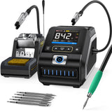 FNIRSI DWS-200 200W 245 Precision Digital Soldering Station Kit with 6 F245 Soldering Iron Tips and 2 Helping Hands, Temp Value 