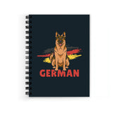 Vprint German Guard Dog Spiral Wiro Unruled Blank Pages Notebook Diary Journal Drawing Book SizeA5(6X9 Inches) (German Guard Do