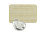 15th Your My One in A Million Gift - 15th Anniversary Metal Heart Pebble Gift -Keep My Heart Close