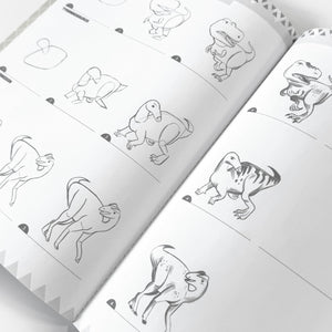 eeBoo: Learn to Draw - Dinosaurs - Drawing Guidebook, 50+ Stickers, Themed Step-by-Step Lessons, Simple Forms in Simple Steps, K