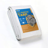 GUARD SHIELD White Tarp 20x20 Feet Medium Duty All Purpose Poly Tarps Cover 7mil