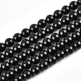 Natural Black Onyx Beads for Jewelry Making 12mm Round Semi Precious Gemstone 15 inch(31-32pcs/strand)