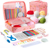 Wicharsh Crochet Kit For Beginners & Adults 59Pcs Complete Starter Set With Ergonomic Hooks (0.66.0Mm), Yarn, Tools & Travel 