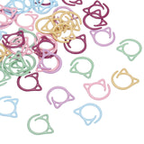 Patikil Cat Crochet Stitch Markers, 54 Pack Stitch Marker For Knitting Crocheting Supplies Cute Metal Spiral Knit Clip Ring Coun