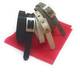 Generic Xxxl Oversize Plus Size Ladies Formal Casual Denim Material Jeans Belt 3Pcs Black Cream Buiscuit